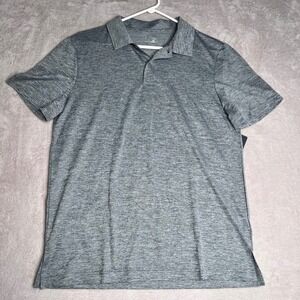 32 Degrees Cool Men's Heathered Gray Short Sleeve Polo Shirt Size M Performance